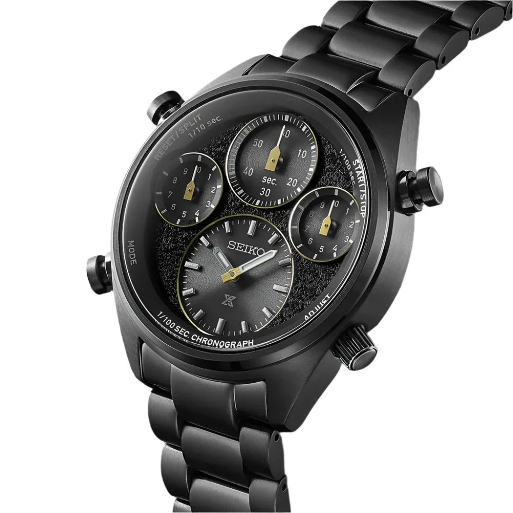 Seiko Prospex Chronograph Black Dial Stainless Steel Bracelet Men's Watch