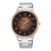Seiko Gradient Brown Dial Silver Bracelet Men's Watch