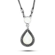 925 Silver Women Necklace Crowned with Pearl Stone