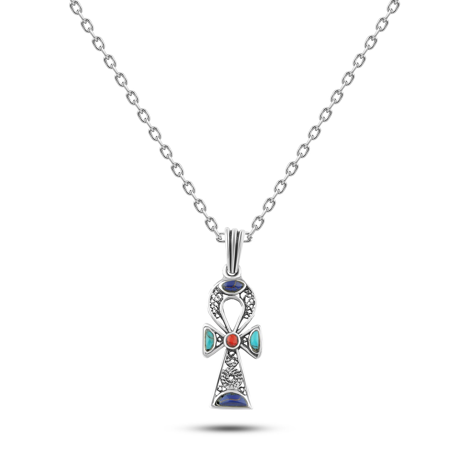 Key Of Life 925 Silver Necklace