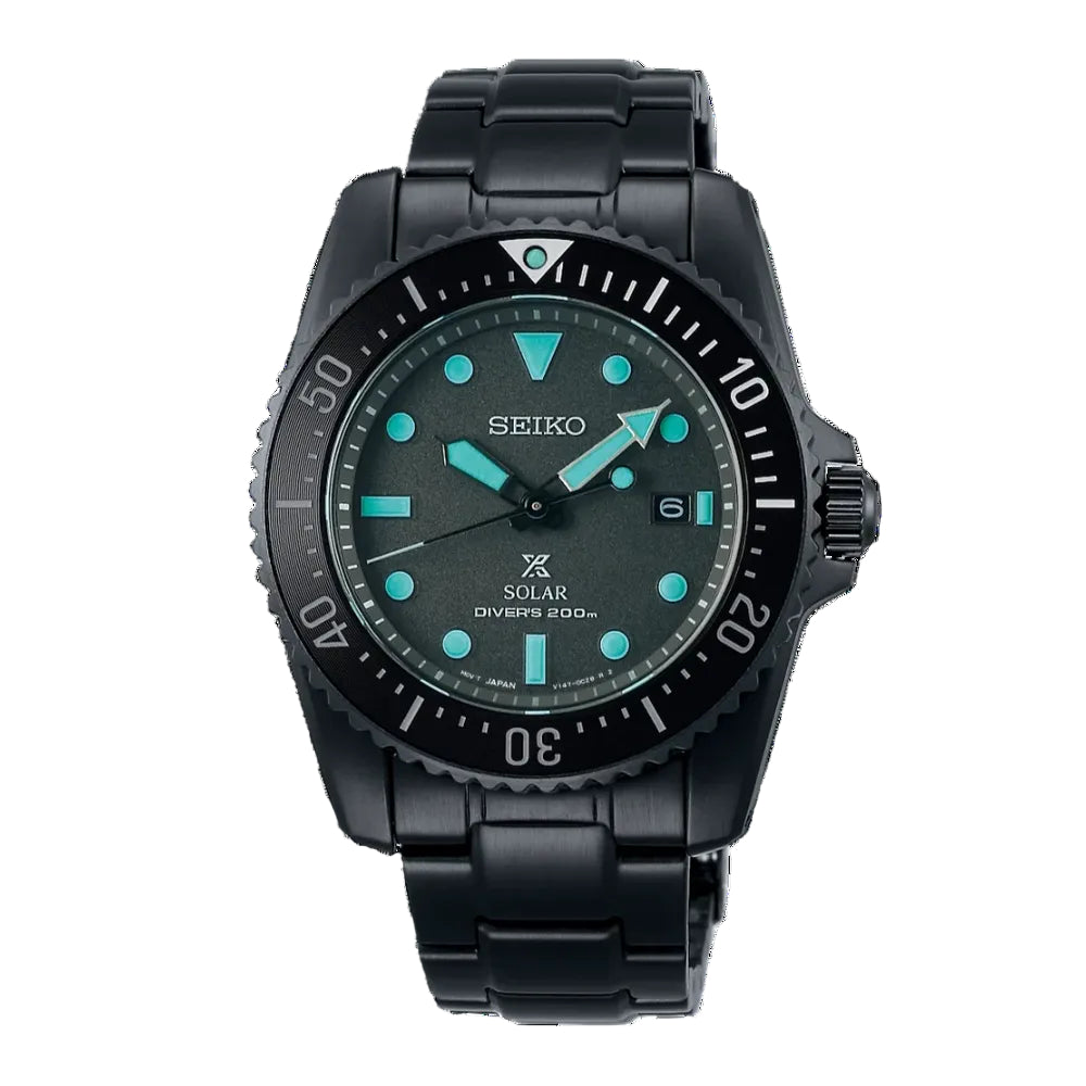 Seiko Prospex Black Dial Turquoise Details Men's Watch
