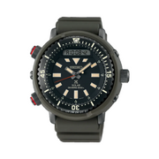 Seiko Prospex Black Dial Green Rubber Strap Men's Watch