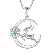Cute Deer 925 Silver Necklace