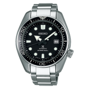 Seiko Prospex Black Dial Silver Stainless Steel Bracelet Men's Watch
