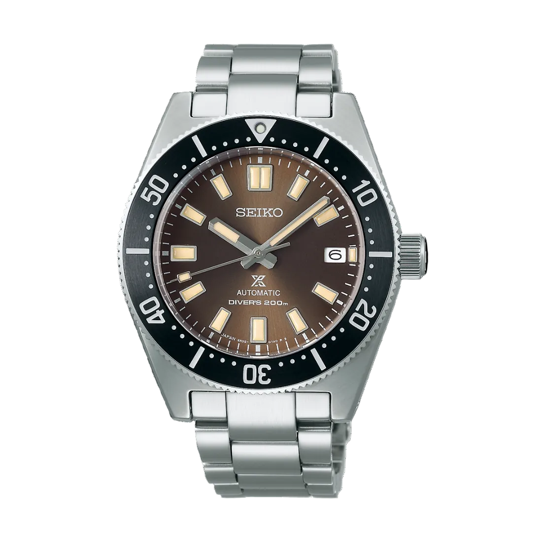Seiko Prospex Brown Dial Stainless Steel Bracelet Men's Watch