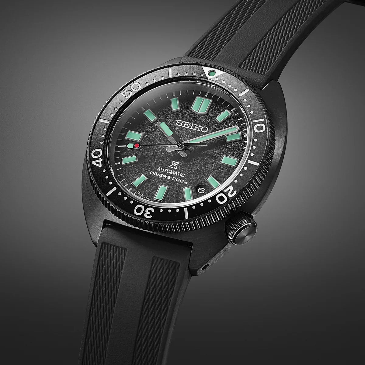 Seiko Prospex Black Dial Turquoise Details Men's Watch