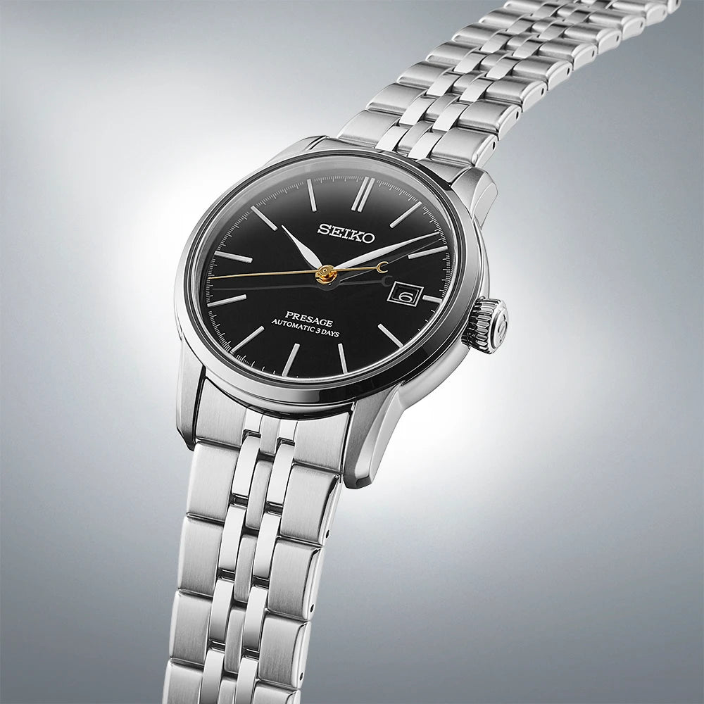 Seiko Presage Glossy Black Dial Men's Watch
