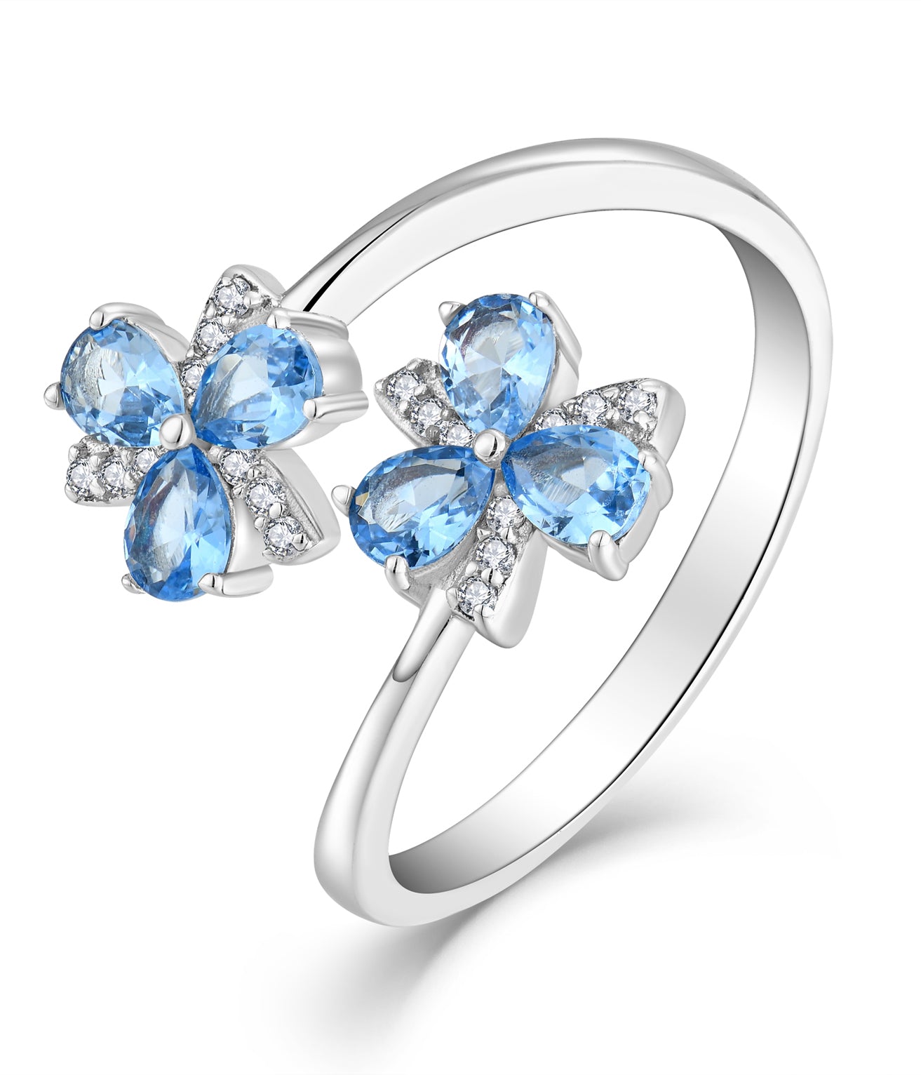 Ring With a flower design 925 Silver