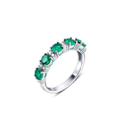 Emerald Glow Band - 925 silver platinum plated