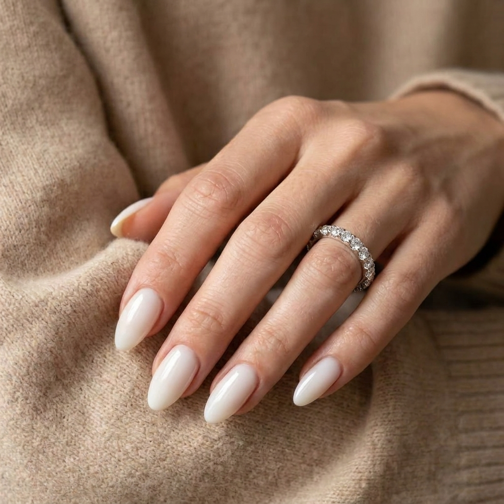 925 Silver Women’s Slim Ring Fully Encrusted with Sparkling Round Stones in an Elegant Design