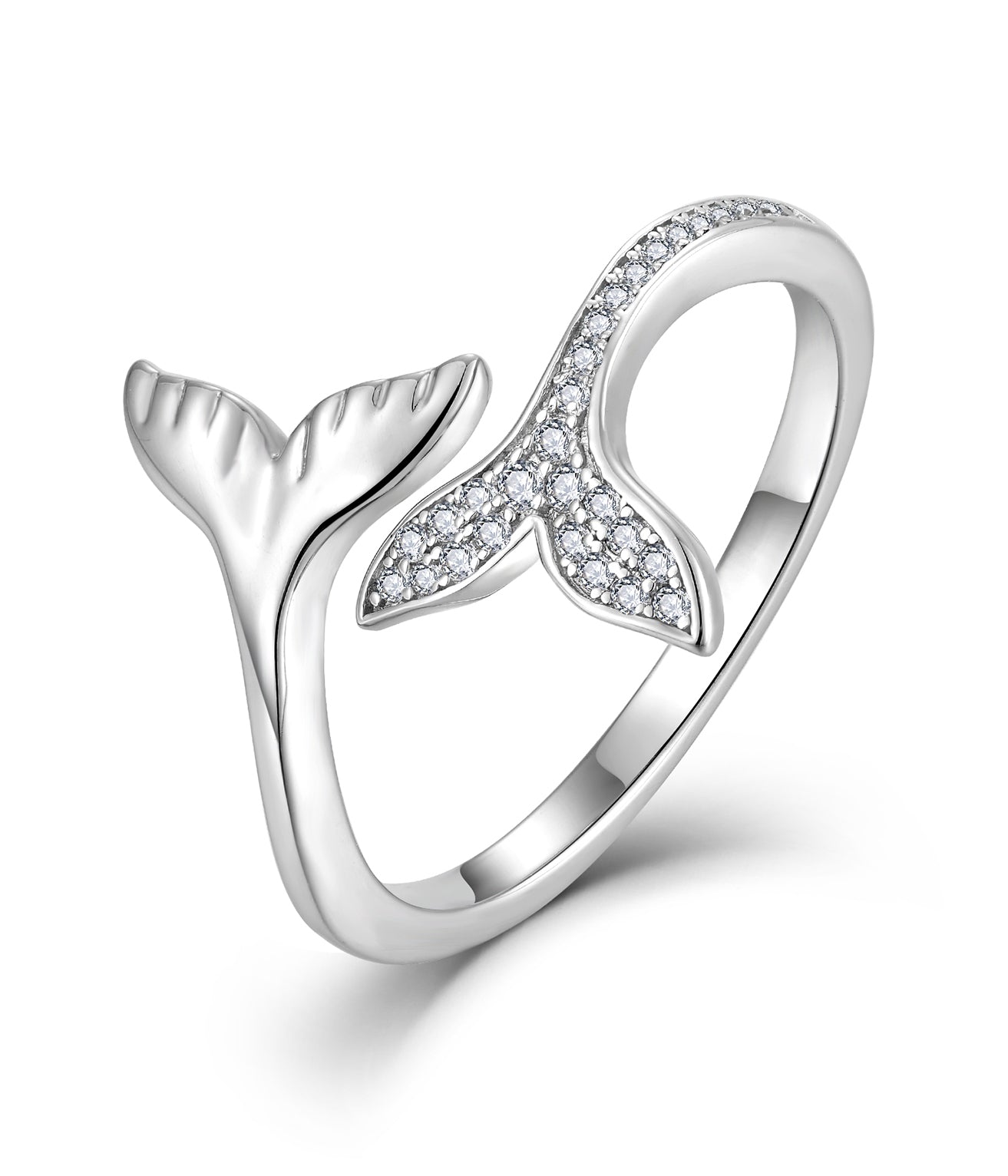 Ring With A Fish Tail Design 925 Sterling Silver