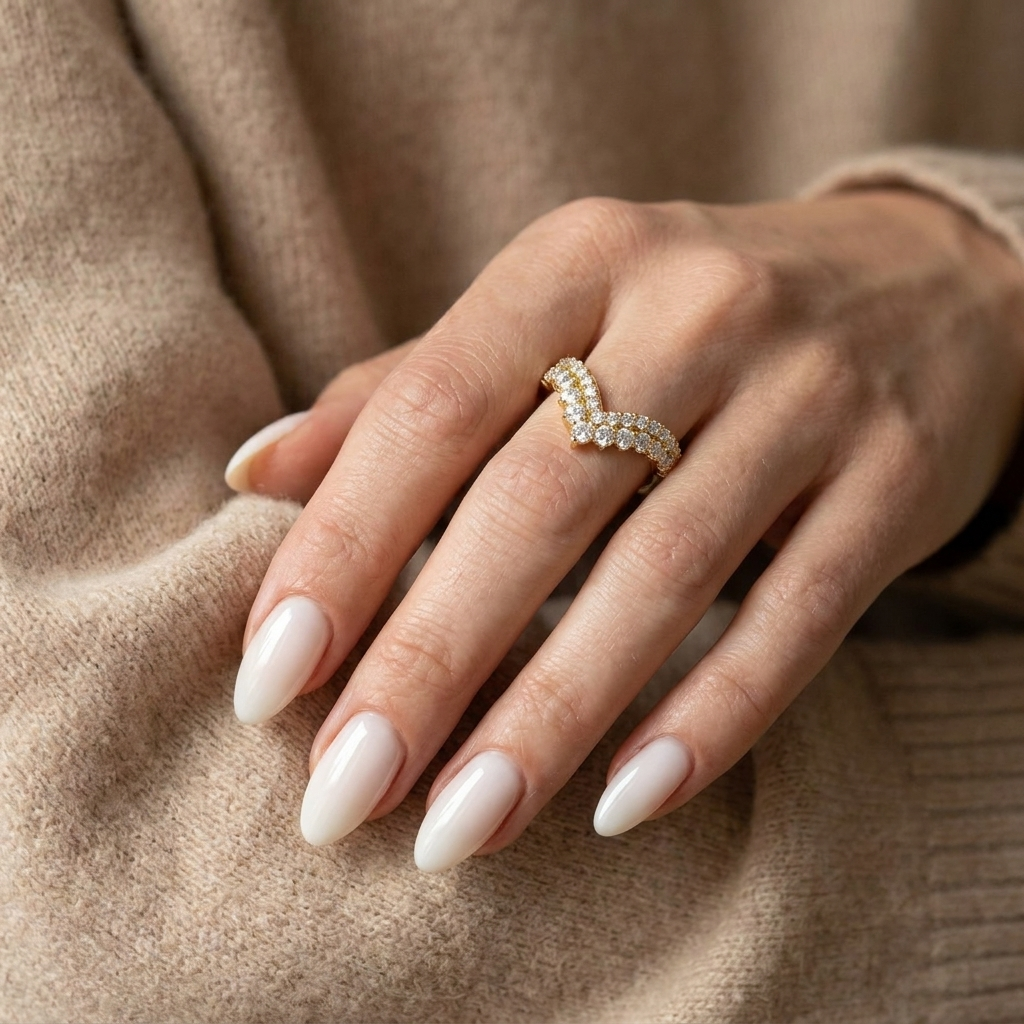 925 Silver Gold-Plated Crown Design Ring Adorned with Sparkling Stones
