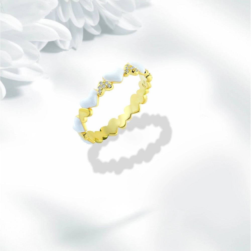 925  silver ring with heart design