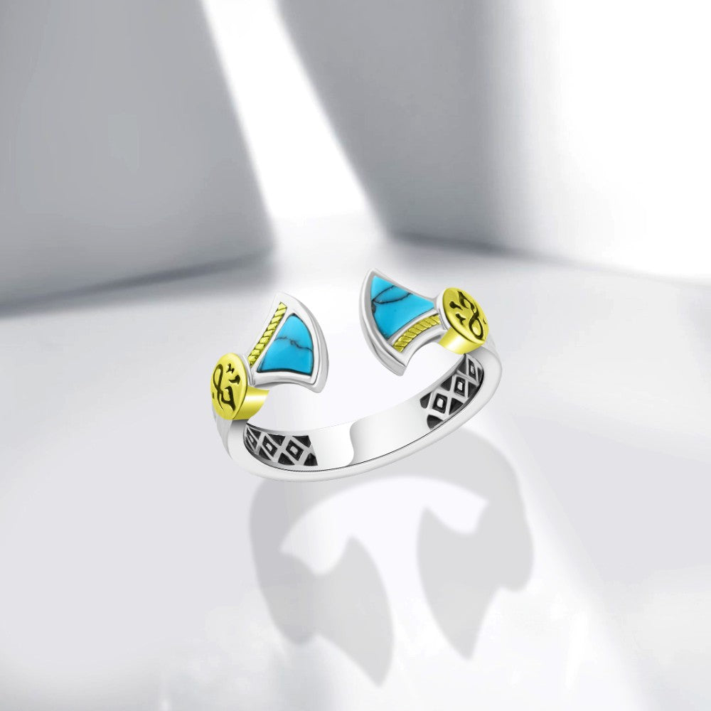 925 Silver Ring Inspired by the Pharaonic Lotus Flower