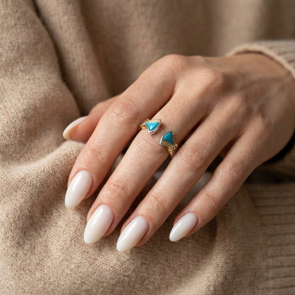 925 Silver Ring Inspired by the Pharaonic Lotus Flower
