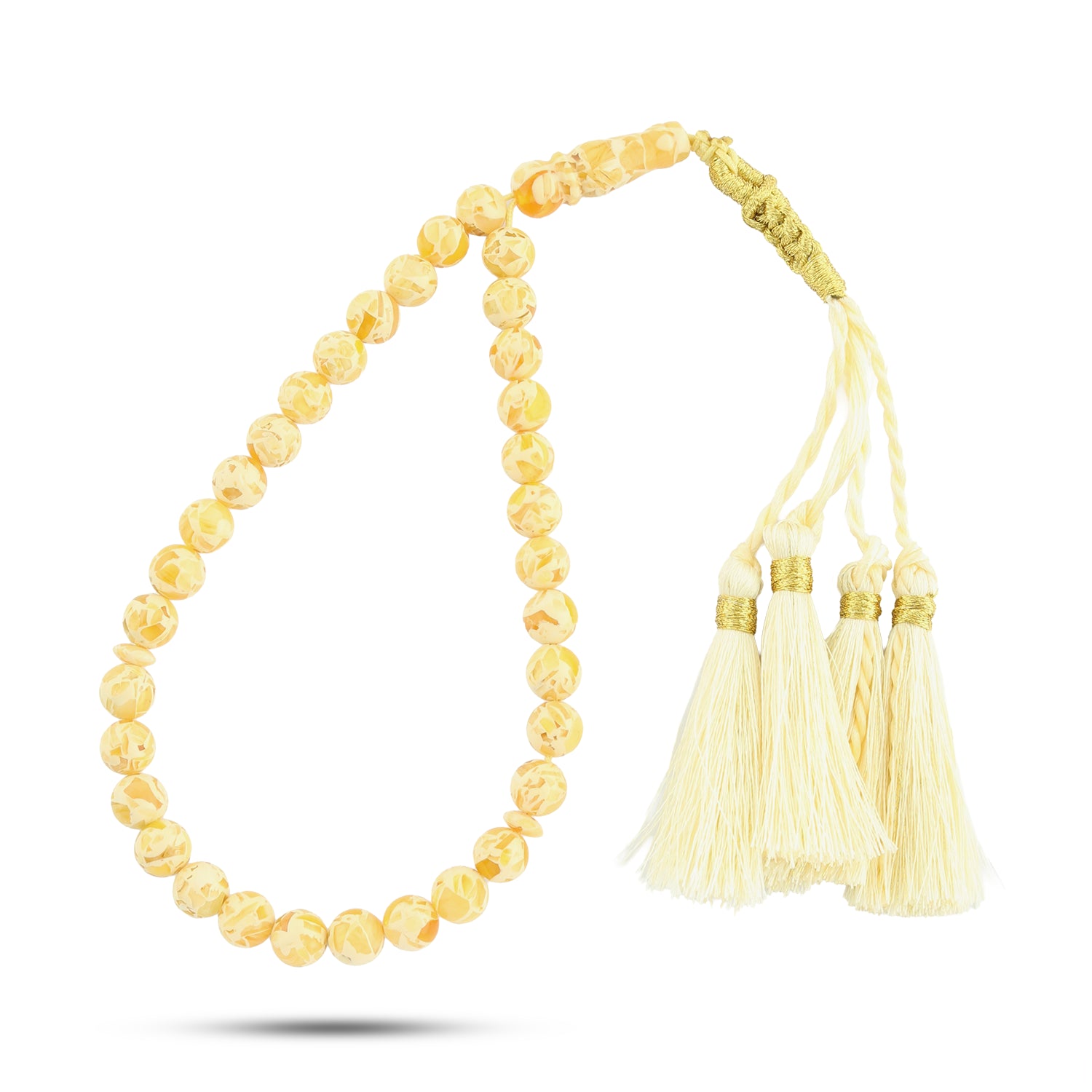 سبحة تراب عنبر فاخر حبات كروية سكري