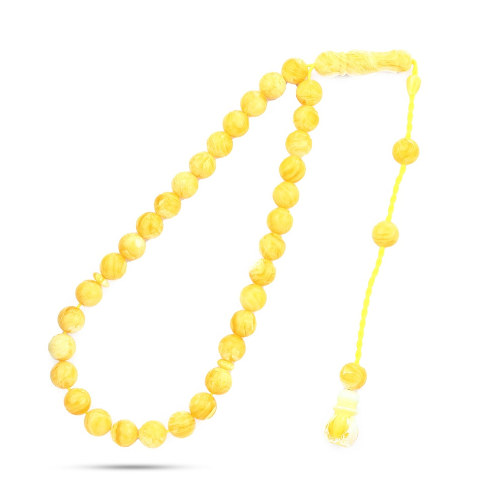 SROS04-K - سبحه تراب كهرمان فاتح , 33حبة