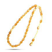 SROS06-K - سبحه تراب كهرمان غامق , 33حبة