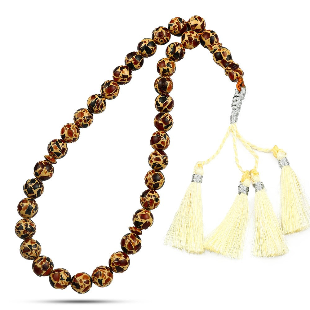 سبحه تراب عنبر طبيعي غامق , 33حبة