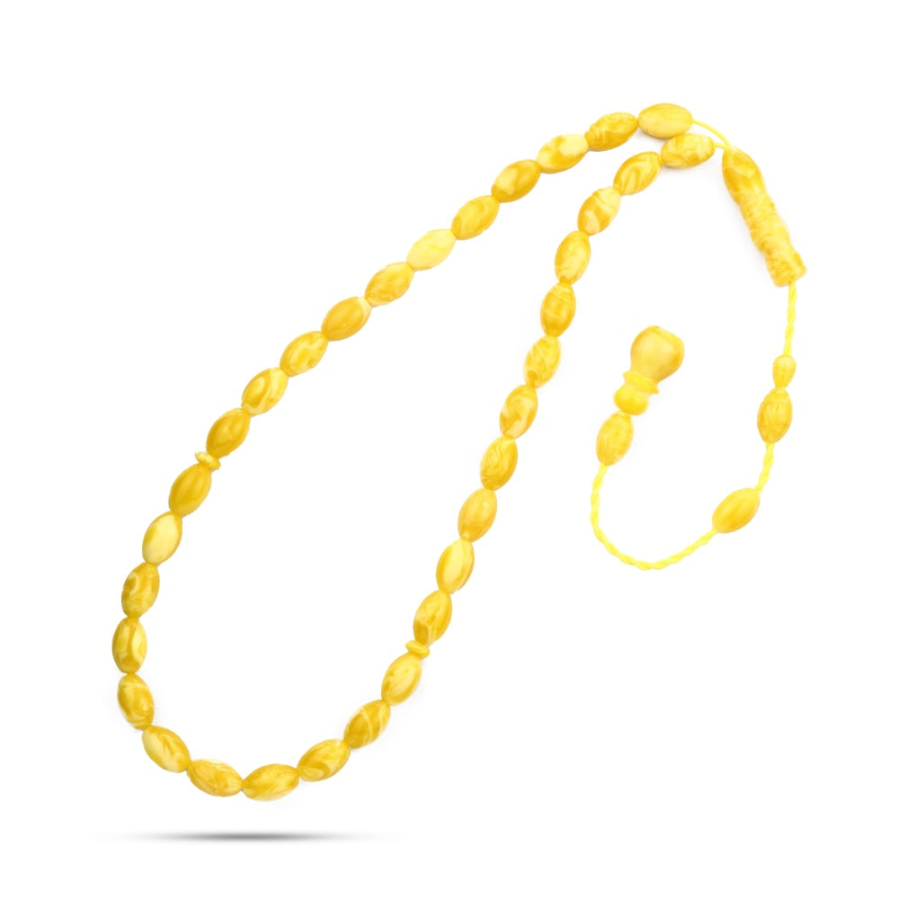 سبحة تراب كهرمان فاتح 33 حبة – SROS07-K