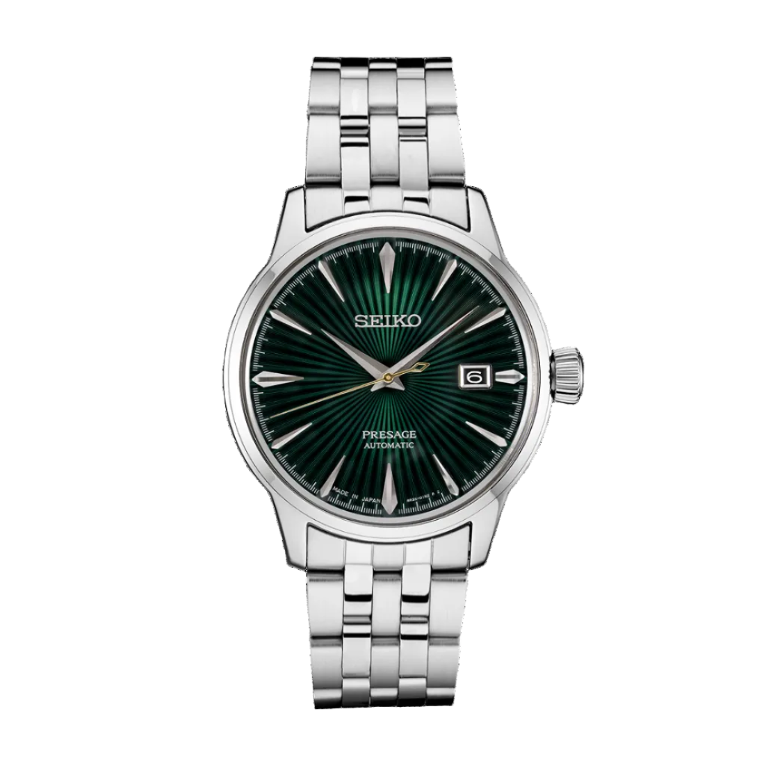 Seiko Presage Green Dial Stainless Steel Bracelet Men's Watch