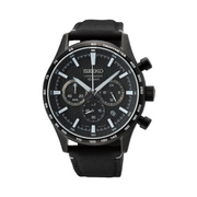 Seiko Chronograph Black Dial Nylon Strap Men's Watch