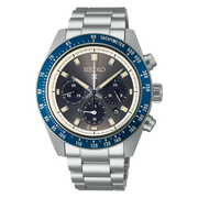 Seiko Speedtimer Gray Dial Blue Bezel Men's Watch