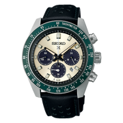 Seiko Speedtimer Cream Dial Green Bezel Men's Watch