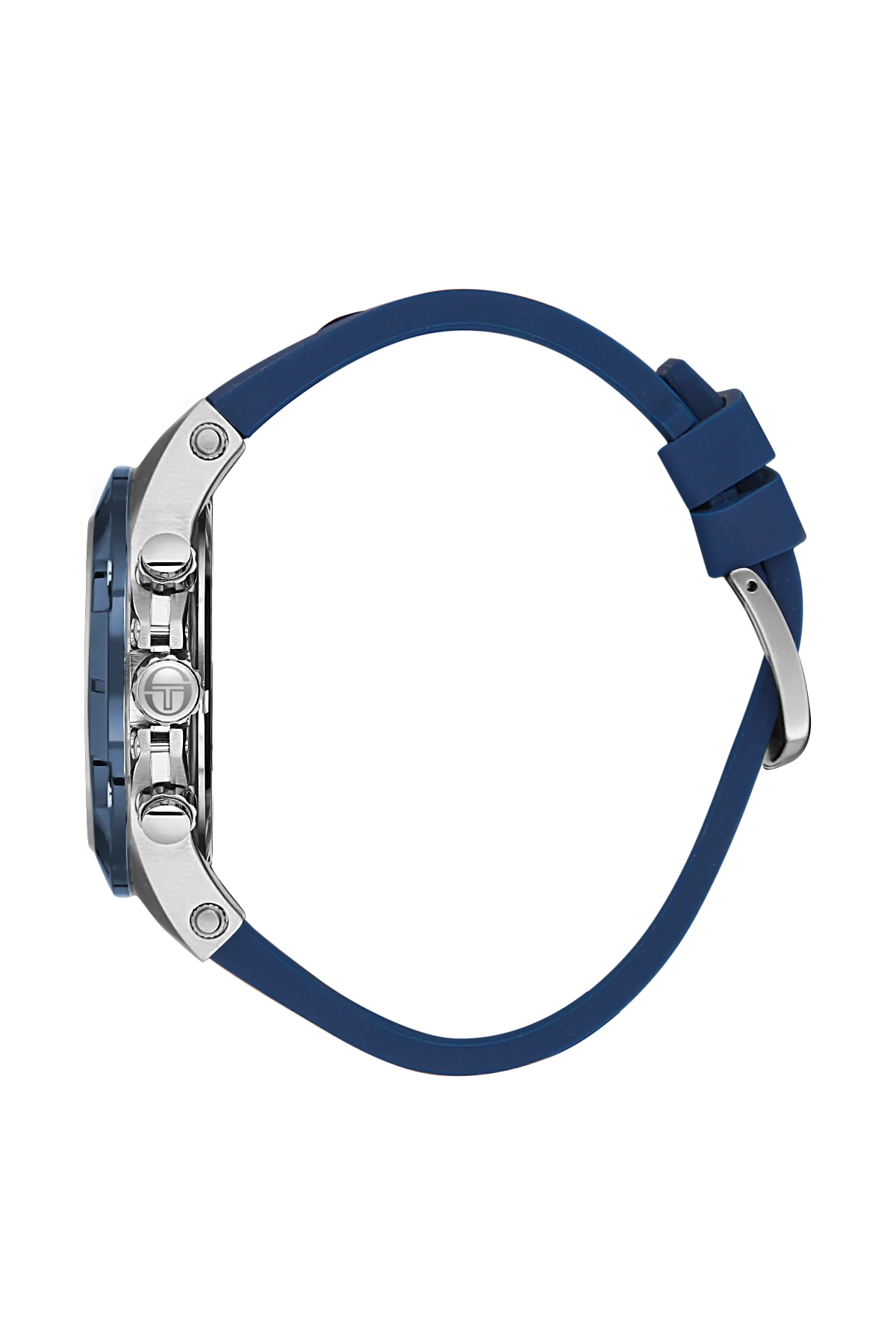 Sergio Tacchini Men's Chronograph Watch – Blue Dial & Blue Silicone Strap