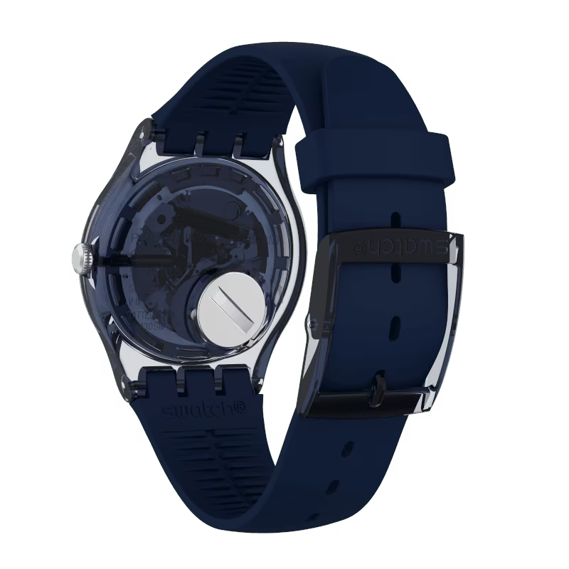 Swatch Women's Analog Watch – Blue Dial & Blue Silicone Strap