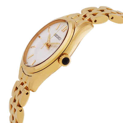Seiko White Dial Gold Bracelet Women's Watch