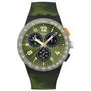 Swatch Midday Camo Chronograph Quartz Green Dial Watch Men’s  - SUSB423