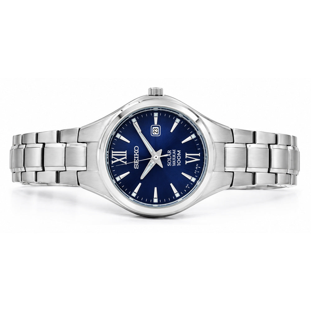 Seiko Solar Blue Dial Women's Watch
