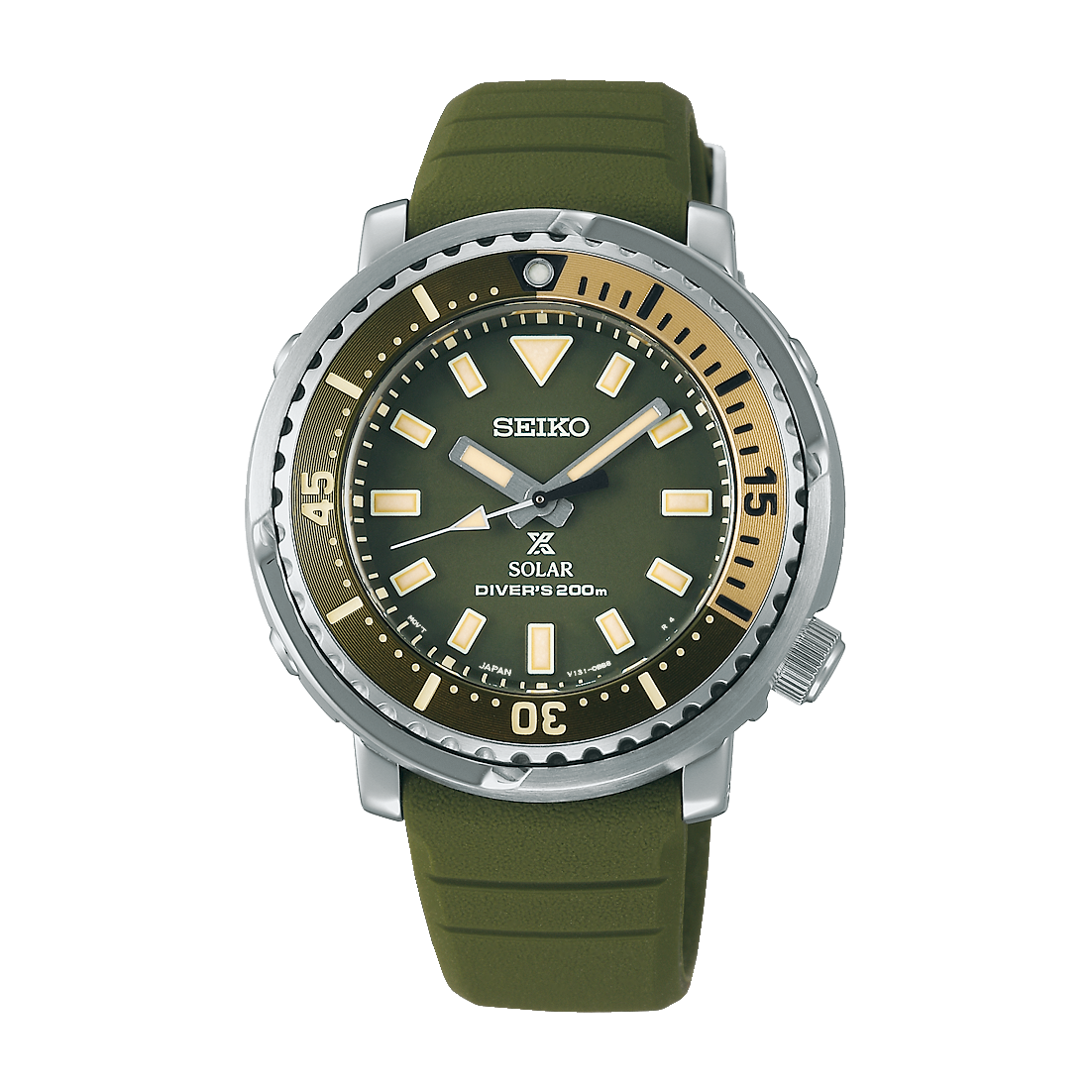 Seiko Prospex Green Dial Green Silicone Strap Women's Watch