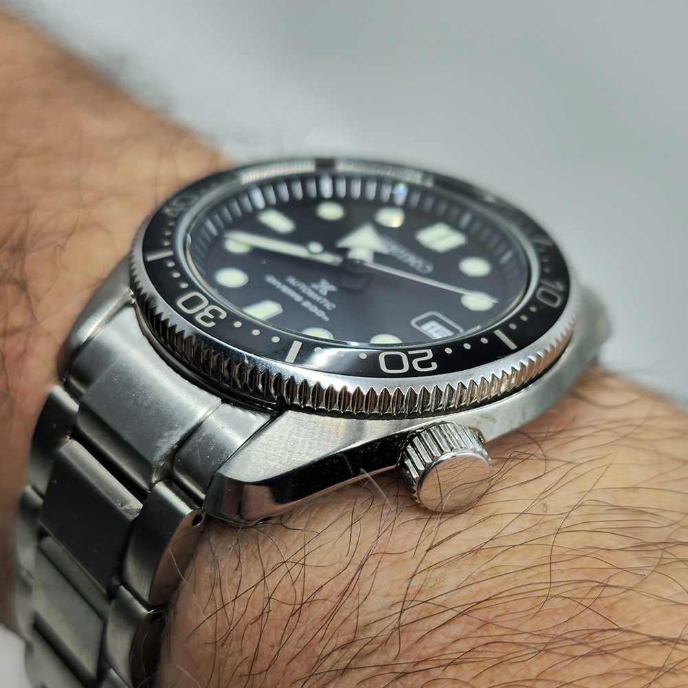 Seiko Prospex Black Dial Silver Stainless Steel Bracelet Men's Watch