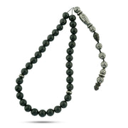 سبحة يسر البحر الأحمر الطبيعي مطعّمة فضة عيار 999