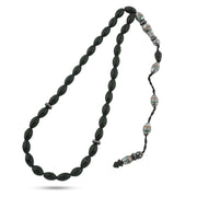 سبحة يسر البحر الأحمر بأحجار كريمة – مطعمه فضه عيار 999