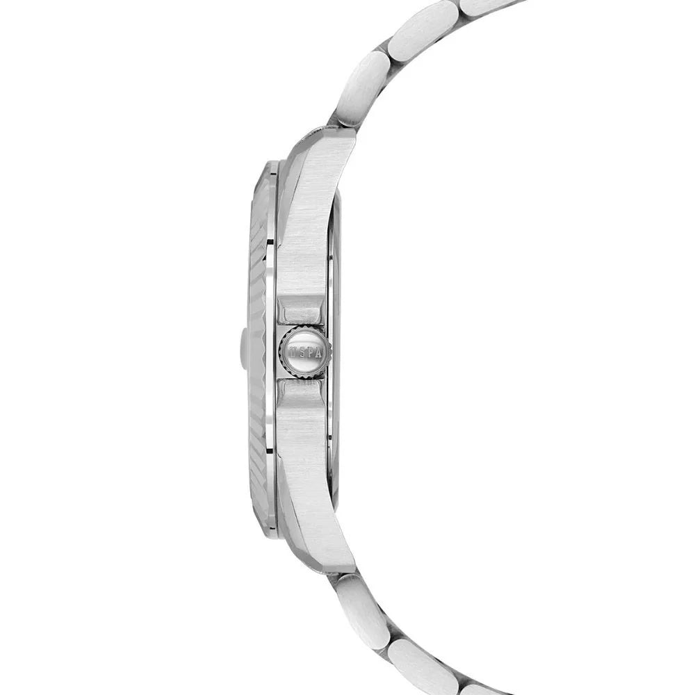 U.S. Polo Assn Men's Analog Watch – Green Dial & Silver Stainless Steel Bracelet