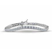 Silver Tennis Bracelet with Sparkling Stones – Elegant and Timeless Design