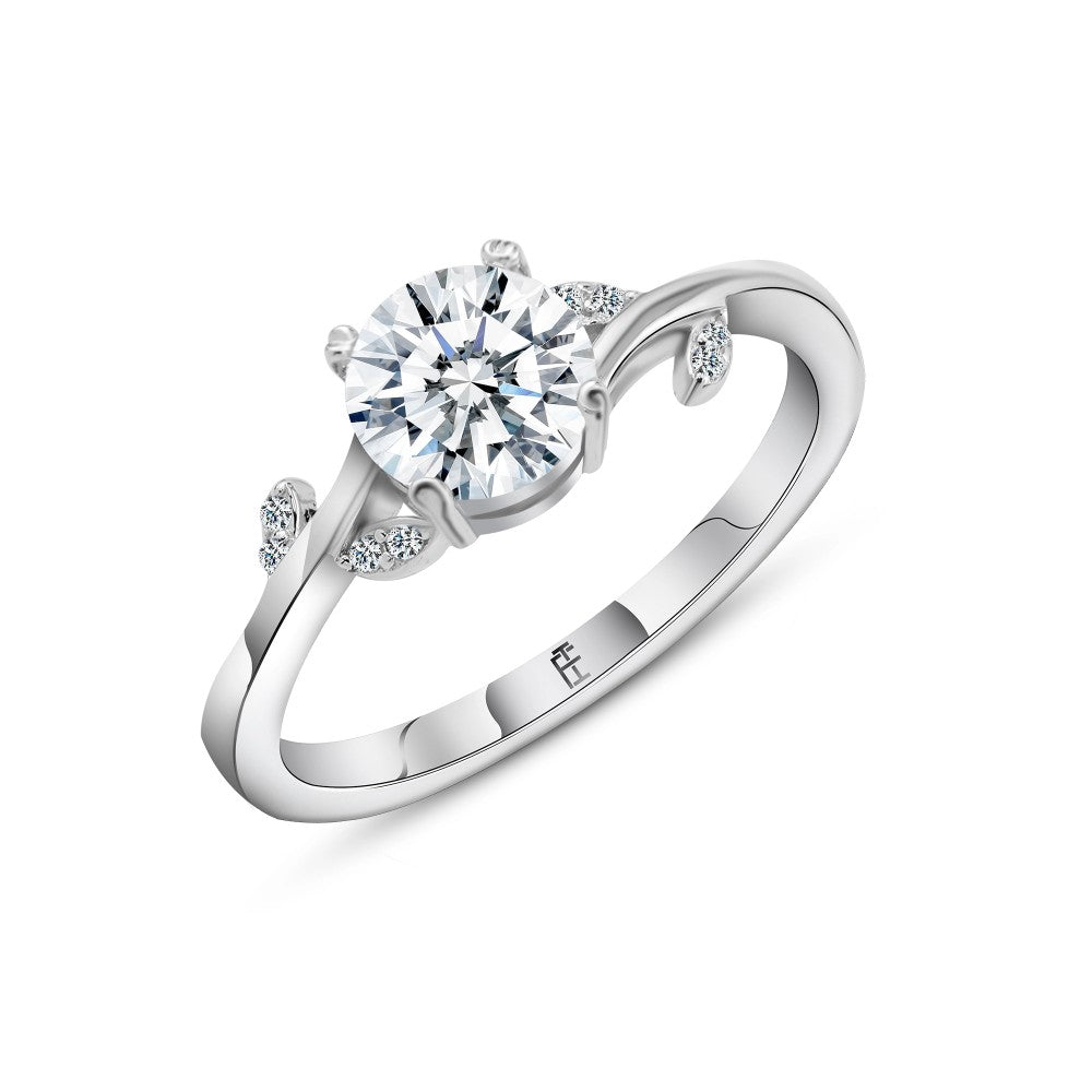 A Tree Branch Moissanite 925 Silver Ring