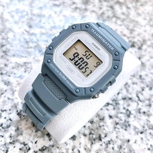 Casio Women's Sports Digital Watch – Blue Strap, LED Backlight, 50M Water Resistant