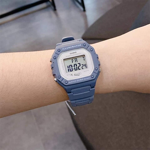 Casio Women's Sports Digital Watch – Blue Strap, LED Backlight, 50M Water Resistant