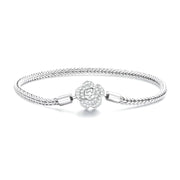 انسيال الوردة فضة عيار 925 مرصع بفصوص الزركون