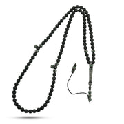 Kouk Lux Misbaha 99 Beads with 999 Silver Set and Ivory Inlay – WROS03-I