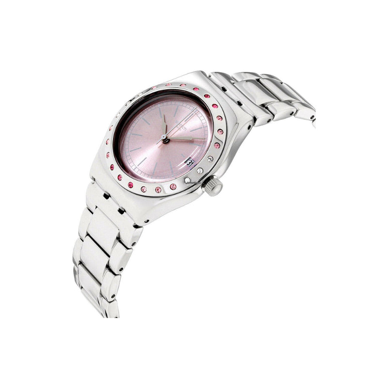 Swatch Pinkaround Crystals Stainless Steel Bracelet Pink Dial - YLS455GC