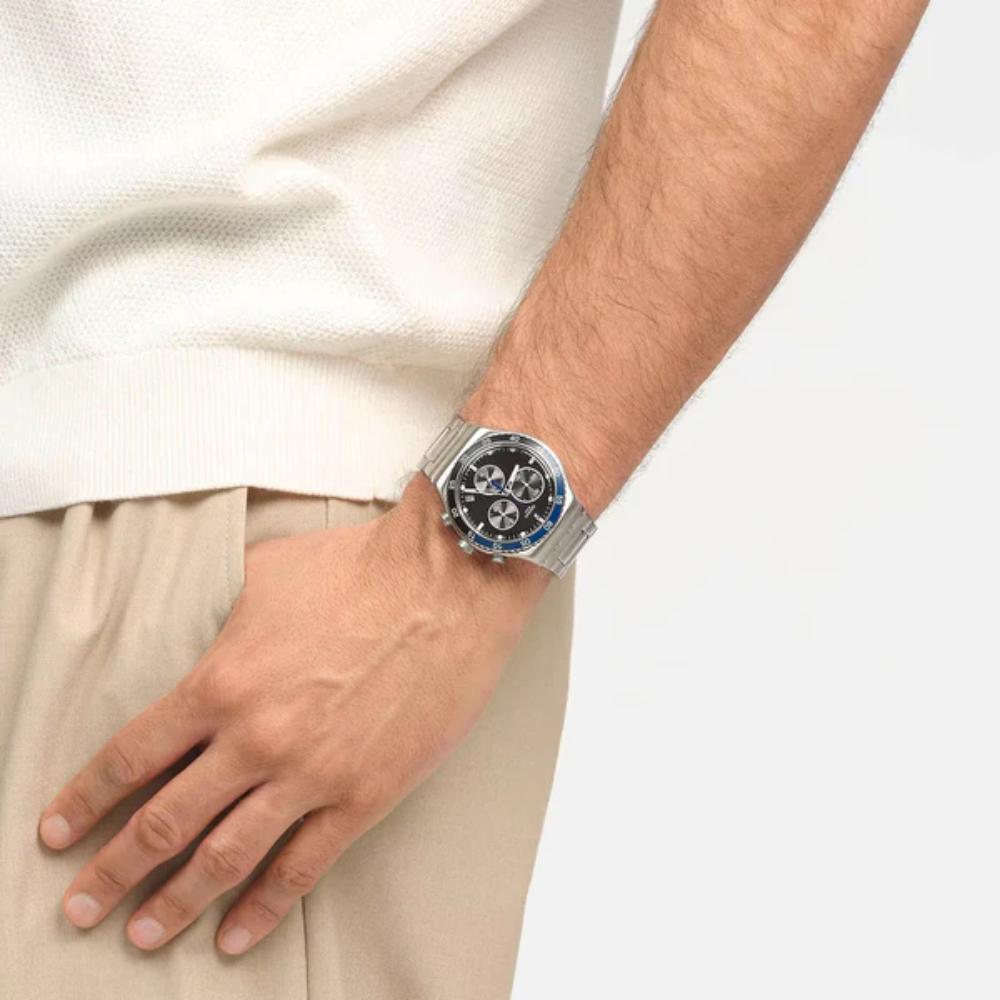 Swatch watch DARK BLUE IRONY Stainless Steel Chronograph -YVS507G