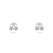 925 sterling silver umbrella-shaped earrings crowned with sparkling zircon