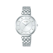Alba Women’s Analog Stainless Steel Silver Wristwatch with Silver Dial