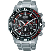 ALBA Men’s Active Stainless Steel Watch with Black Dial – AT3891X1