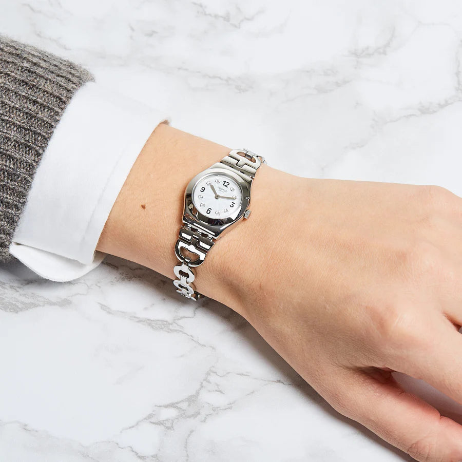 Swatch Irony Netural Wristwatch Silver Stainless Steel Strap For Women - YSS323G